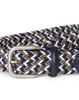 Robert Charles Woven Elastic Belt | 1005 Multi Navy/Brown/White