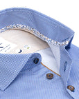 R2 Amsterdam Long Sleeve Shirt | Blue Micro Check