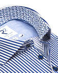 R2 Amsterdam Long Sleeve Shirt | Striped Oxford