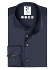 R2 Amsterdam Long Sleeve Shirt | Navy Cut Away Cuff