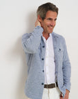 R2 Amsterdam Stretch Overshirt | Sky