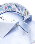 R2 Amsterdam Long Sleeve Shirt | Block Trim-Sky