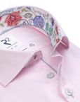 R2 Amsterdam Long Sleeve Shirt | Block Trim-Rose