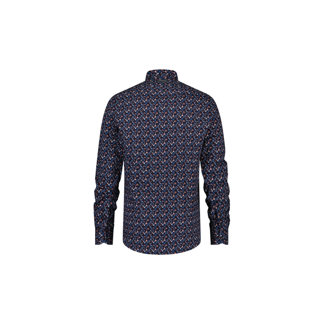 A Fish Named Fred Long Sleeve Shirt | Navy Bubble Structure