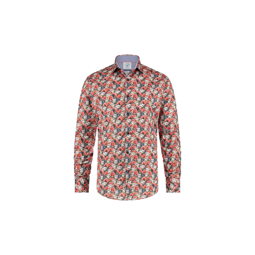 A Fish Named Fred Long Sleeve Shirt | Chilli Red Masks
