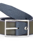 Robert Charles Reversible Leather Belt | 1720 Navy/Khaki