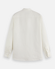 Scotch & Soda Long Sleeve Linen Shirt | Off White