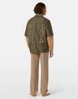 Scotch & Soda Bali Print Short Sleeve Shirt | Gold Brown
