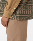 Scotch & Soda Bali Print Short Sleeve Shirt | Gold Brown