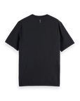 Scotch & Soda 3 Crosses Cotton Linen T-Shirt | Washed Black