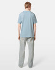 Scotch & Soda 3 Crosses Cotton Linen T-Shirt | Sky Blue