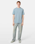 Scotch & Soda 3 Crosses Cotton Linen T-Shirt | Sky Blue