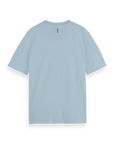 Scotch & Soda 3 Crosses Cotton Linen T-Shirt | Sky Blue