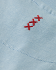 Scotch & Soda 3 Crosses Cotton Linen T-Shirt | Sky Blue