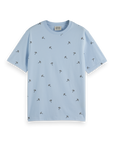 Scotch & Soda Beach Parasols T-Shirt | Sky Blue
