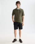 Scotch & Soda Cotton Linen Drawstring Short | Black
