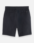 Scotch & Soda Cotton Linen Drawstring Short | Black