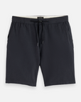 Scotch & Soda Cotton Linen Drawstring Short | Black