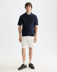Scotch & Soda Cotton Linen Drawstring Short | Off White