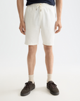 Scotch & Soda Cotton Linen Drawstring Short | Off White