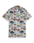 Scotch & Soda Luna Sun Print Short Sleeve Shirt | Multi