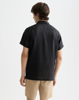 Scotch & Soda Short Sleeve Linen Shirt | Black