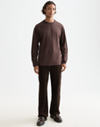 Scotch & Soda 3 Crosses Long Sleeve T-Shirt | Cocoa
