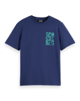 Scotch & Soda Chest Artwork T-Shirt | Peacoat