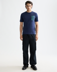 Scotch & Soda Chest Artwork T-Shirt | Peacoat