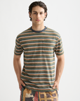 Scotch & Soda Yarn Dye Stripe T-Shirt | Retro Green