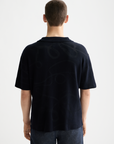 Scotch & Soda Jacquard Knit Short Sleeve Shirt | Navy