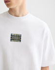 Scotch & Soda Plaid Label T-Shirt | Bright White