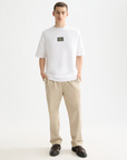 Scotch & Soda Plaid Label T-Shirt | Bright White