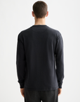 Scotch & Soda Henley Long Sleeve T-Shirt | Slub Charcoal