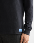 Scotch & Soda Henley Long Sleeve T-Shirt | Slub Charcoal