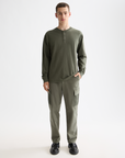 Scotch & Soda Henley Long Sleeve T-Shirt | Slub Thyme