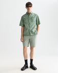 Scotch & Soda Cotton Linen Short | Garden Green Stripe