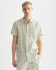 Scotch & Soda Linen Short Sleeve Shirt | Horseshoe Stripe