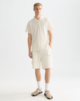 Scotch & Soda Knit Ribbed Polo Shirt | Eggnog