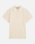 Scotch & Soda Knit Ribbed Polo Shirt | Eggnog