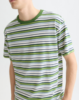 Scotch & Soda Yarn Dye Stripe T-Shirt | Garden Green