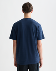 Scotch & Soda Jacquard Relaxed T-Shirt | Pageant Blue