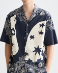Scotch & Soda Bandana Short Sleeve Shirt | Dress Blue