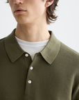 Scotch & Soda Knit Polo Shirt | Olive