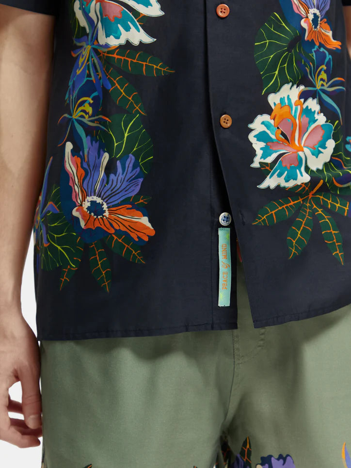 Scotch & Soda Hippy Hippy Shake Short Sleeve Shirt | Navy