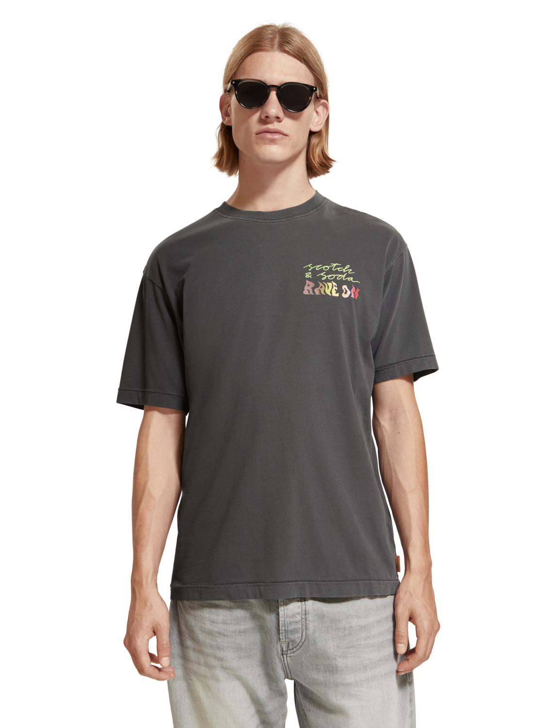 Scotch & Soda Rave On Tee | Washed Black – LIFE FOR MEN