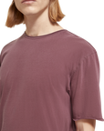 Scotch & Soda Raw Edge T-Shirt | Berry Wine