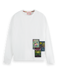 Scotch & Soda Badge Long Sleeve T-Shirt | White