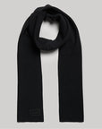 Superdry Knitted Logo Scarf | Black
