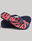 Superdry Vintage Vegan Flip Flops | Navy/Red
